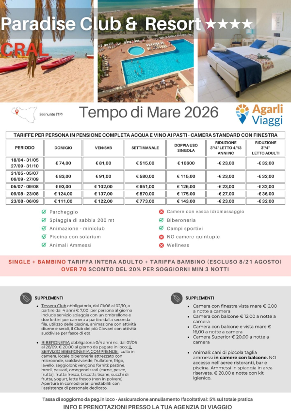 Paradise Club &amp; Resort**** - Selinunte (TP)