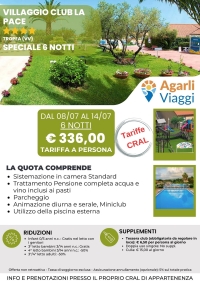 Villaggio Club La Pace**** - Speciale 6 notti