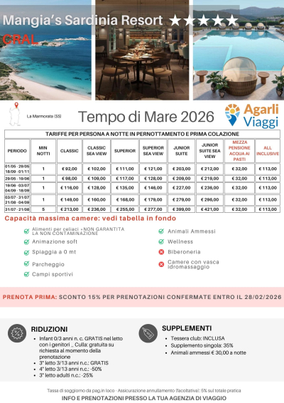 Mangia's Sardinia Resort***** - La Marmorata (SS)