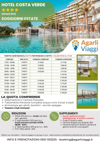 Hotel Costa Verde**** - Cefalù (PA)