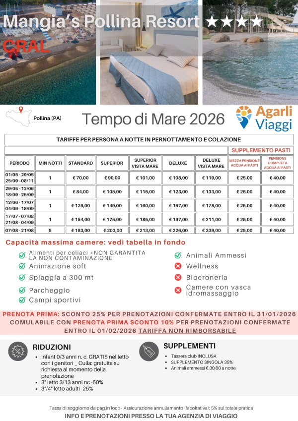 Mangia's Pollina Resort**** - Pollina (PA)