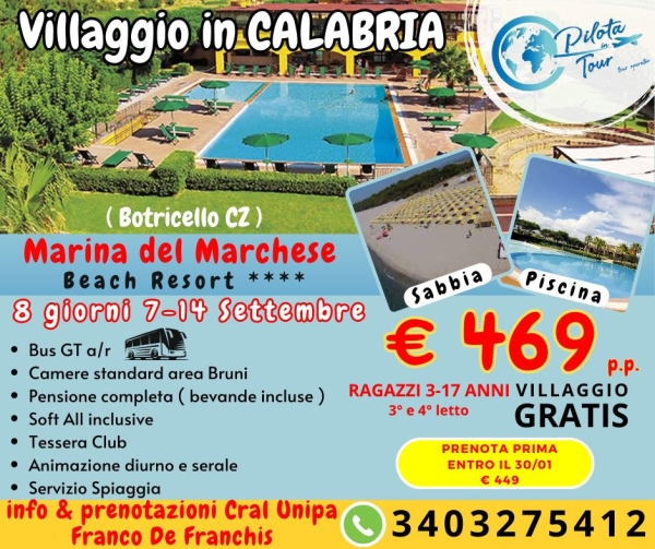 Marina del Marchese Beach Resort**** - Botricello (CZ)