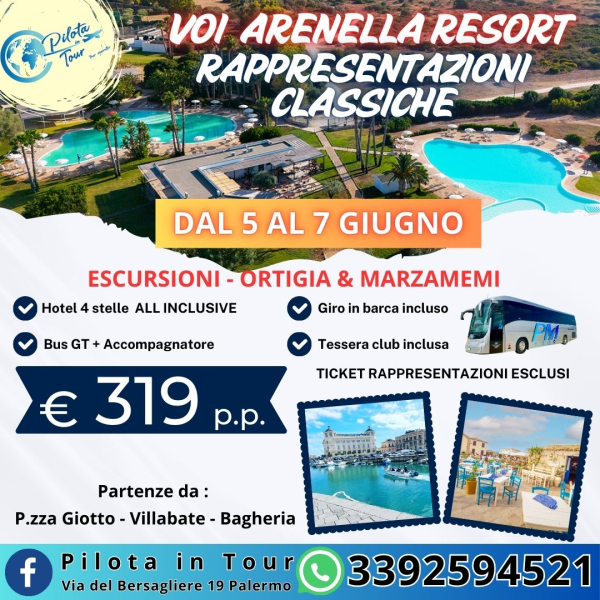Voi Arenella Resort - Rappresentazioni Classiche dal 5 al 7 giugno 2026