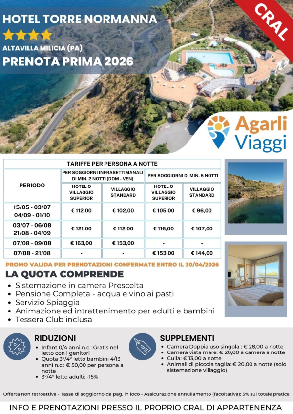 Hotel Torre Normanna**** - Altavilla Milicia (PA) prenota prima