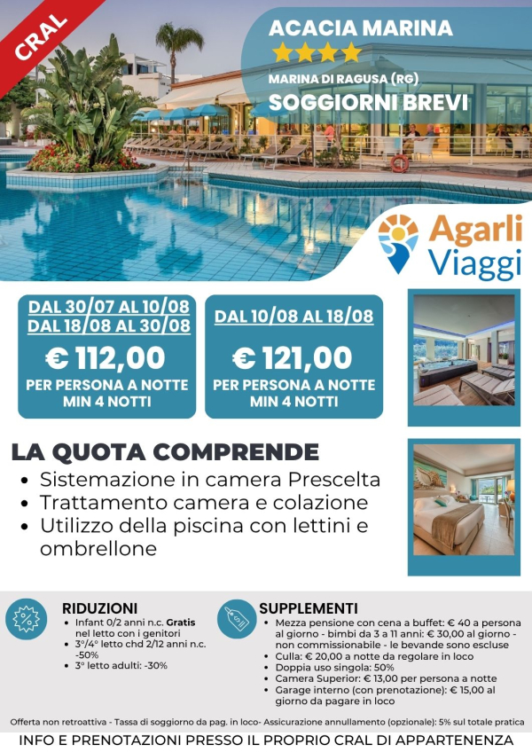 Acacia Marina**** - Marina di Ragusa (RG)