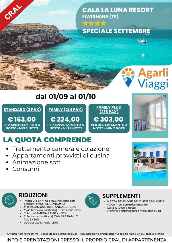 Cala La Luna Resort**** - Favignana (TP)