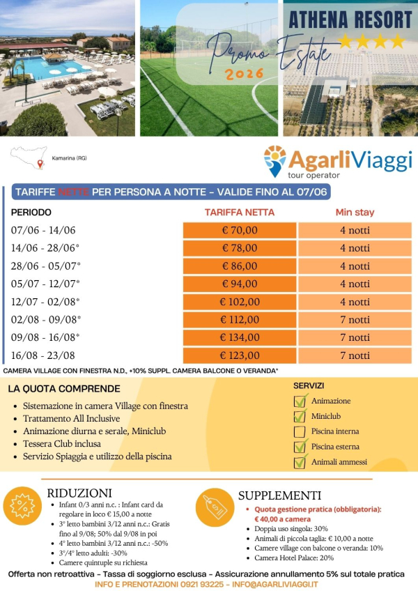 Athena Resort**** - Kamarina (RG)