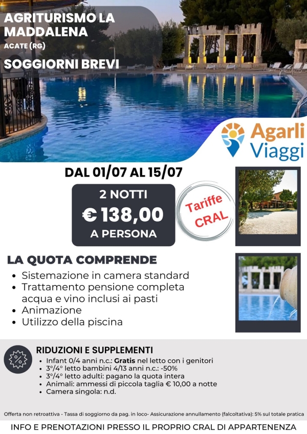 Agriturismo La Maddalena - Soggiorni Brevi Luglio 2024