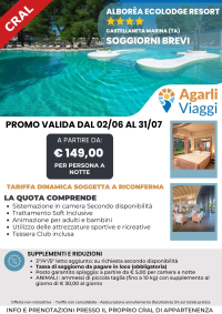 Albor&egrave;a Ecolodge Resort**** - Castellaneta Marina (TP)