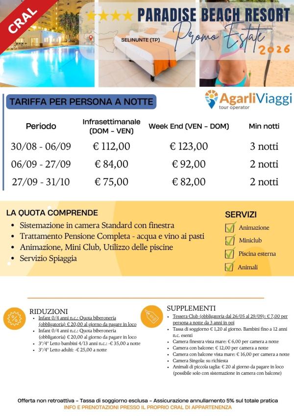 Paradise Beach Resort**** - Selinunte (TP)