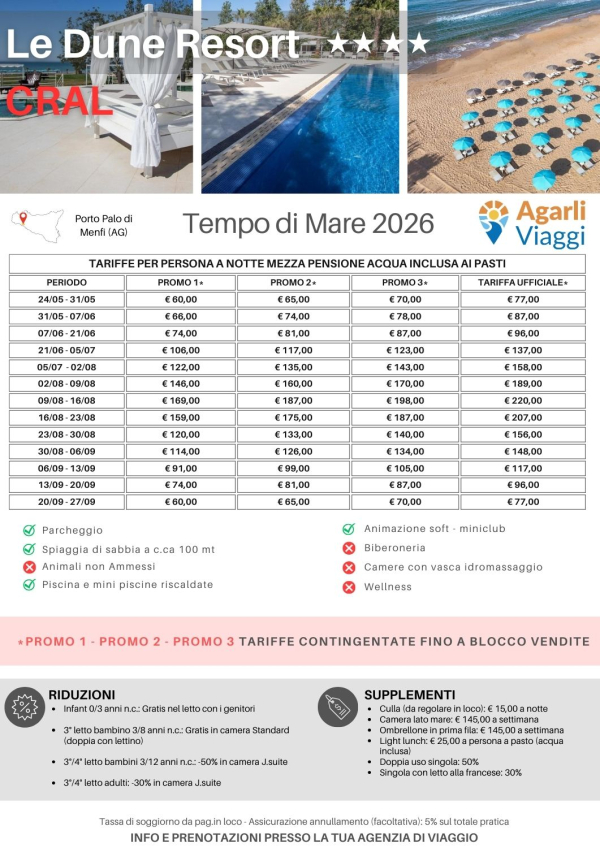 Le Dune Resort**** - Porto Palo di Menfi (AG)