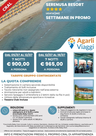 Serenusa Resort**** - Licata (AG)