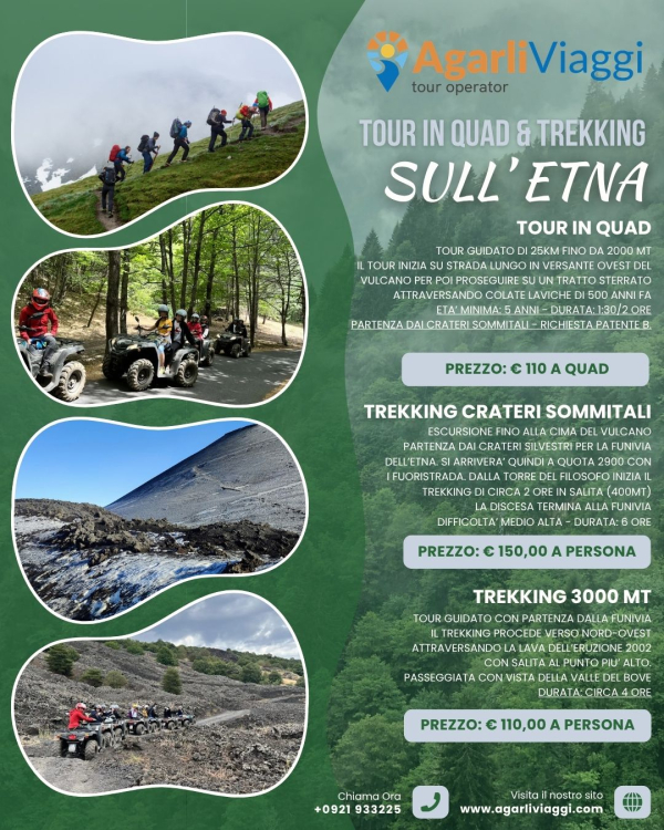 Tour in Quad e Trekking sull'Etna (CT)