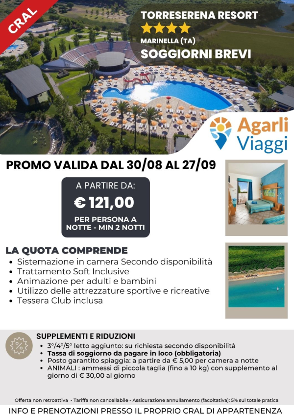 Torreserena Resort**** - Marinella (TA)