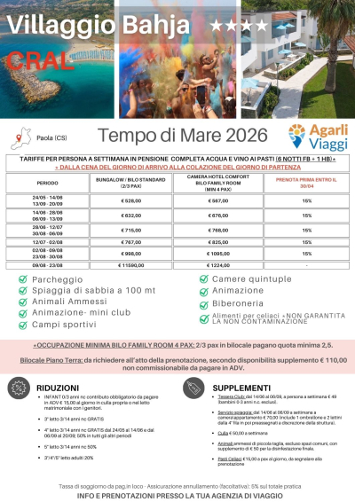 Villaggio Bahja**** - Paola (CS)