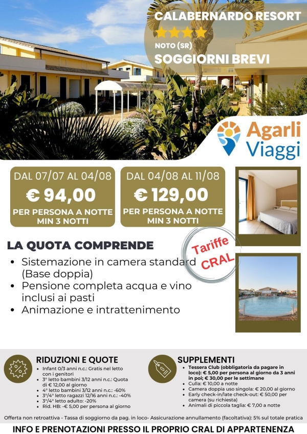 Calabernardo Resort - Soggiorni Brevi