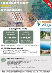 Torre Guaceto Resort**** - Carovigno (BR)            Ferragosto 2026