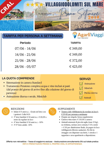 Villaggiodolomiti sul Mare**** - Punta Safo (VV)